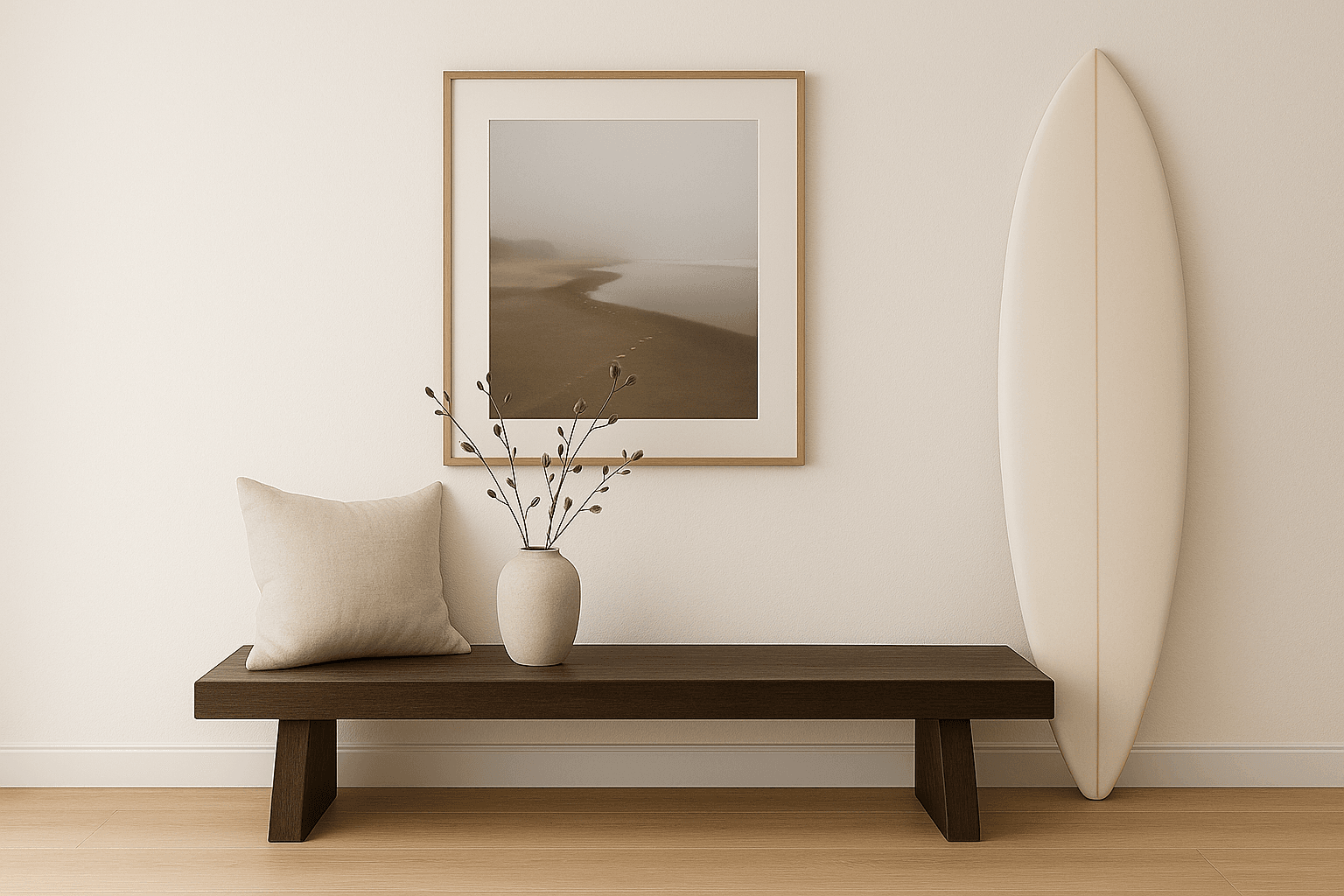 Fine art photography print styled in a modern interior